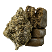 10g Amnesia Haze 23% THCA og 10g Bubble Hash 50% THCA samlet i Herbz bundle
