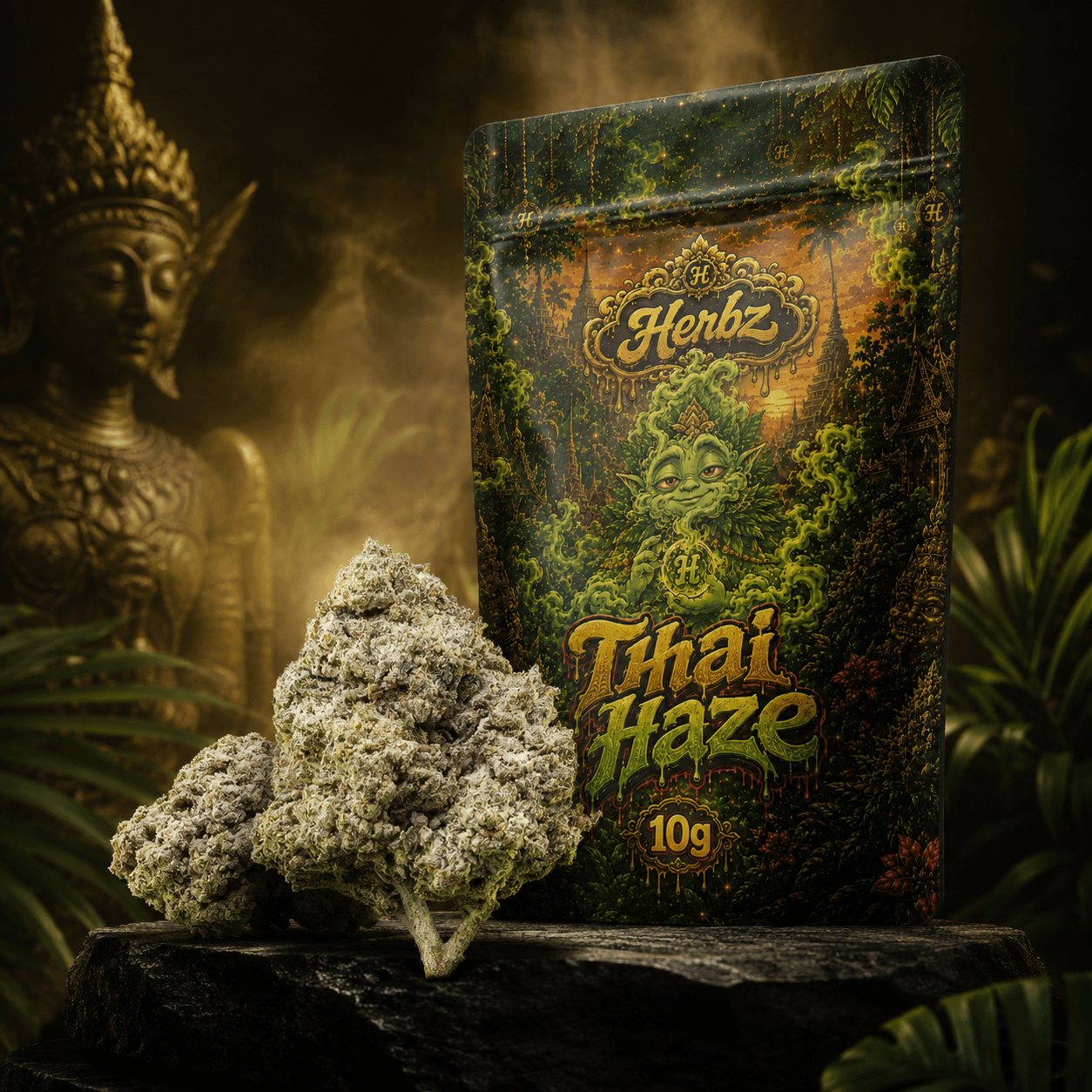 Thai Haze 23% THCA toppskott med kryddig citrusinspirerad haze-profil