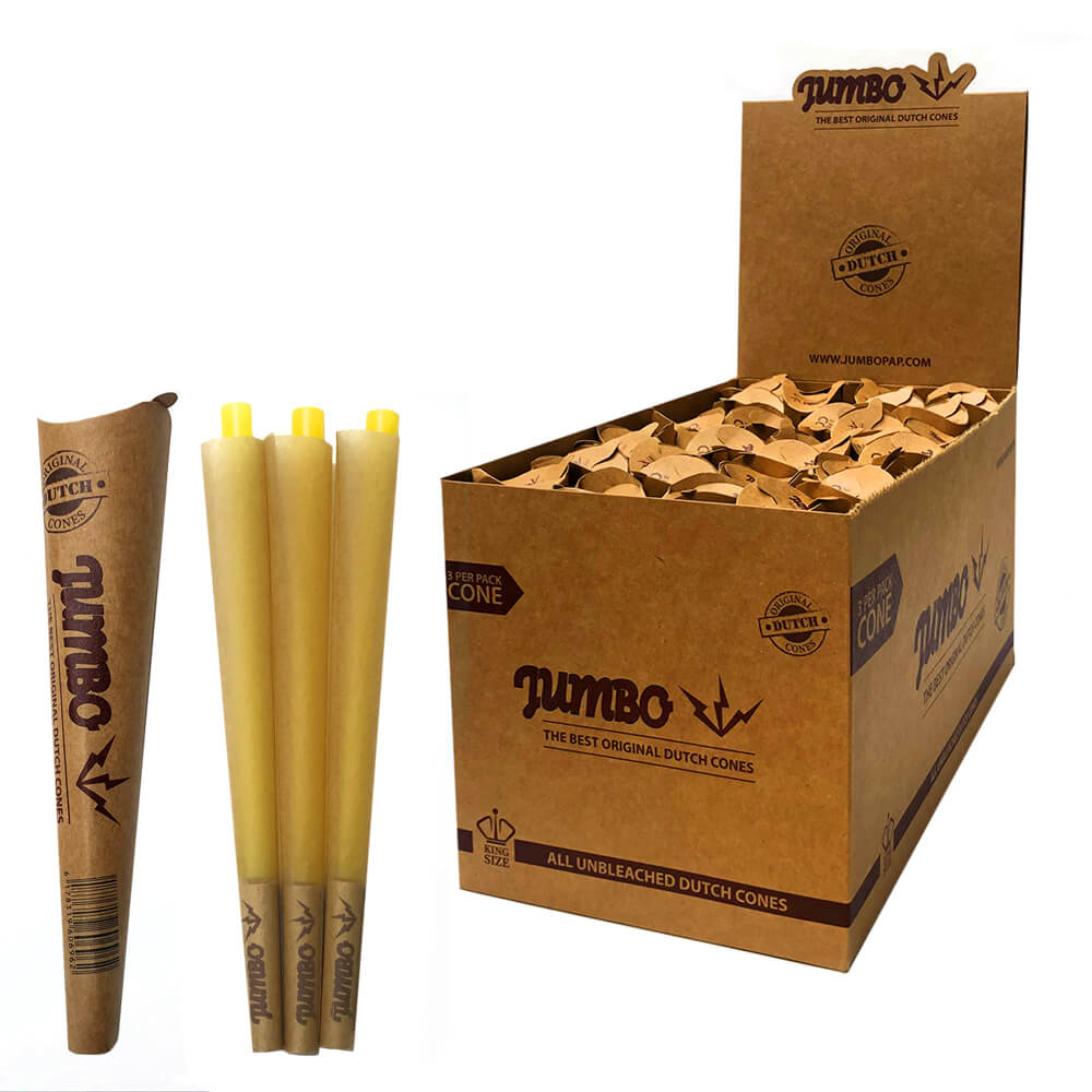 JUMBO | Cones 3-pack | King size | Unbleached